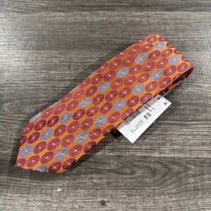 Ted Baker London NWT Silk Tie STYLE#2TBC24-1811 Orange Made In Italy 100% Silk